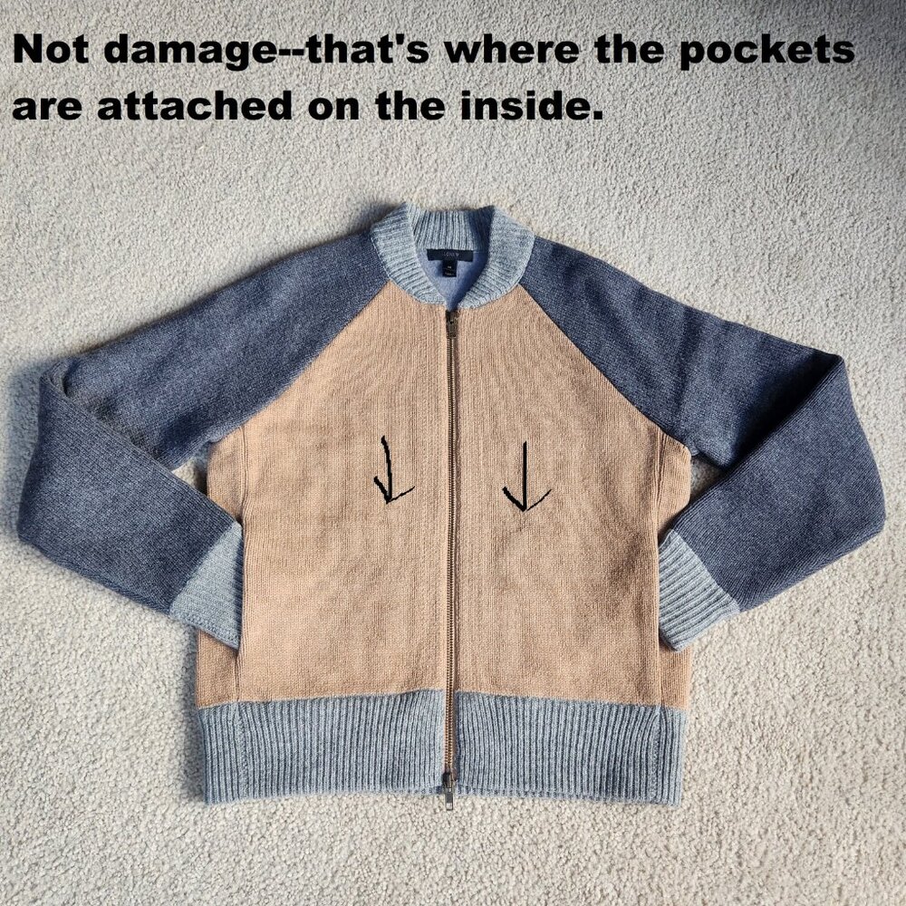 NWOT J. Crew 100% Bonded Wool Varsity Jacket - Picture 7 of 14